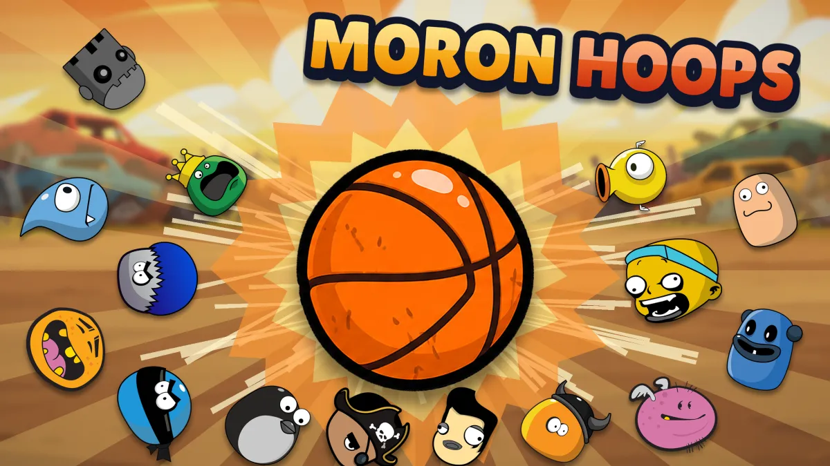 Moron Hoops: the Morons around a basketball